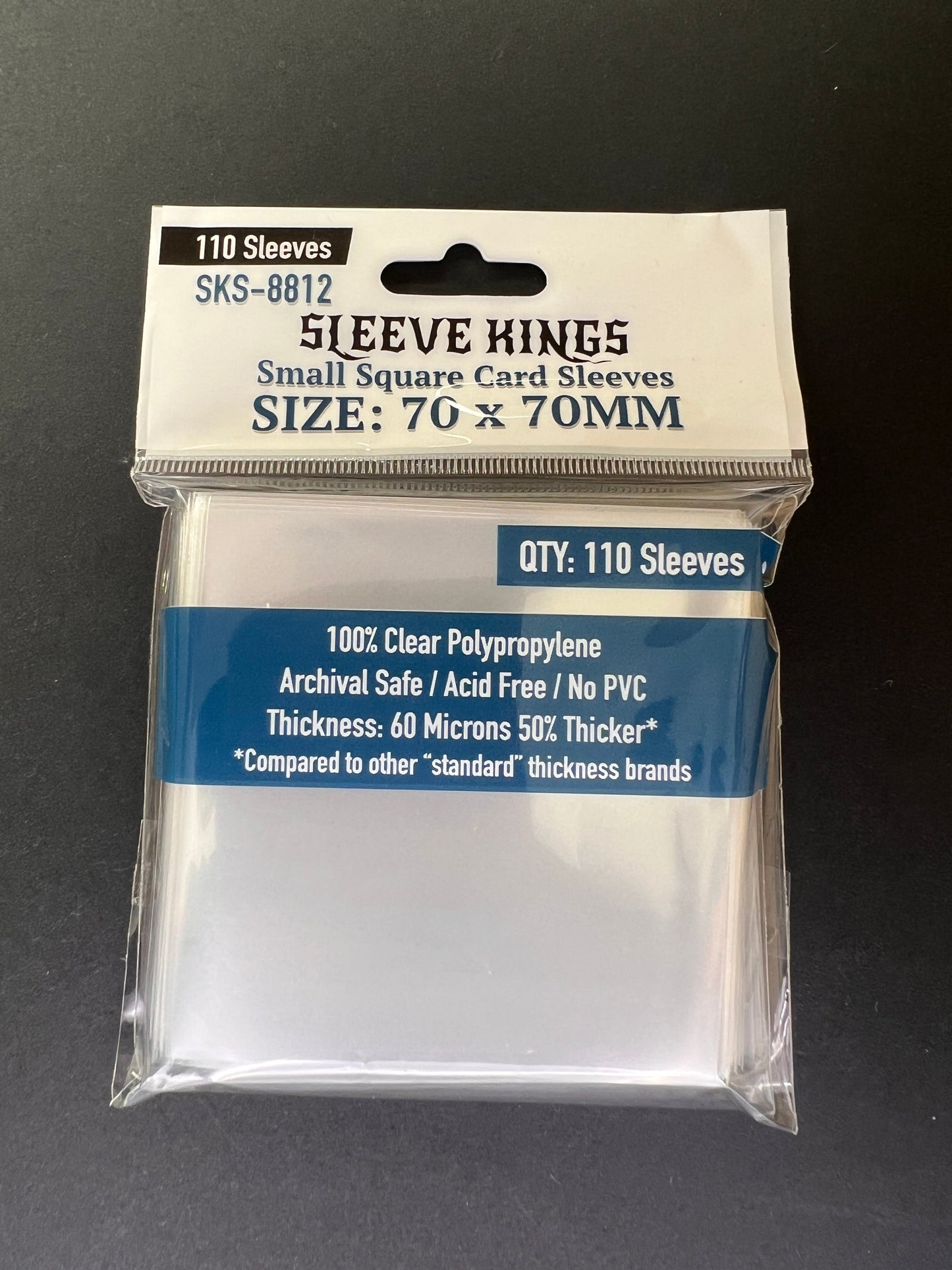 Sleeve Kings Small Square Card Sleeves (70x70mm) - 110 Pack, -SKS-8812