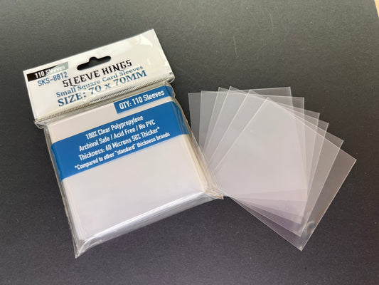 Sleeve Kings Small Square Card Sleeves (70x70mm) - 110 Pack, -SKS-8812