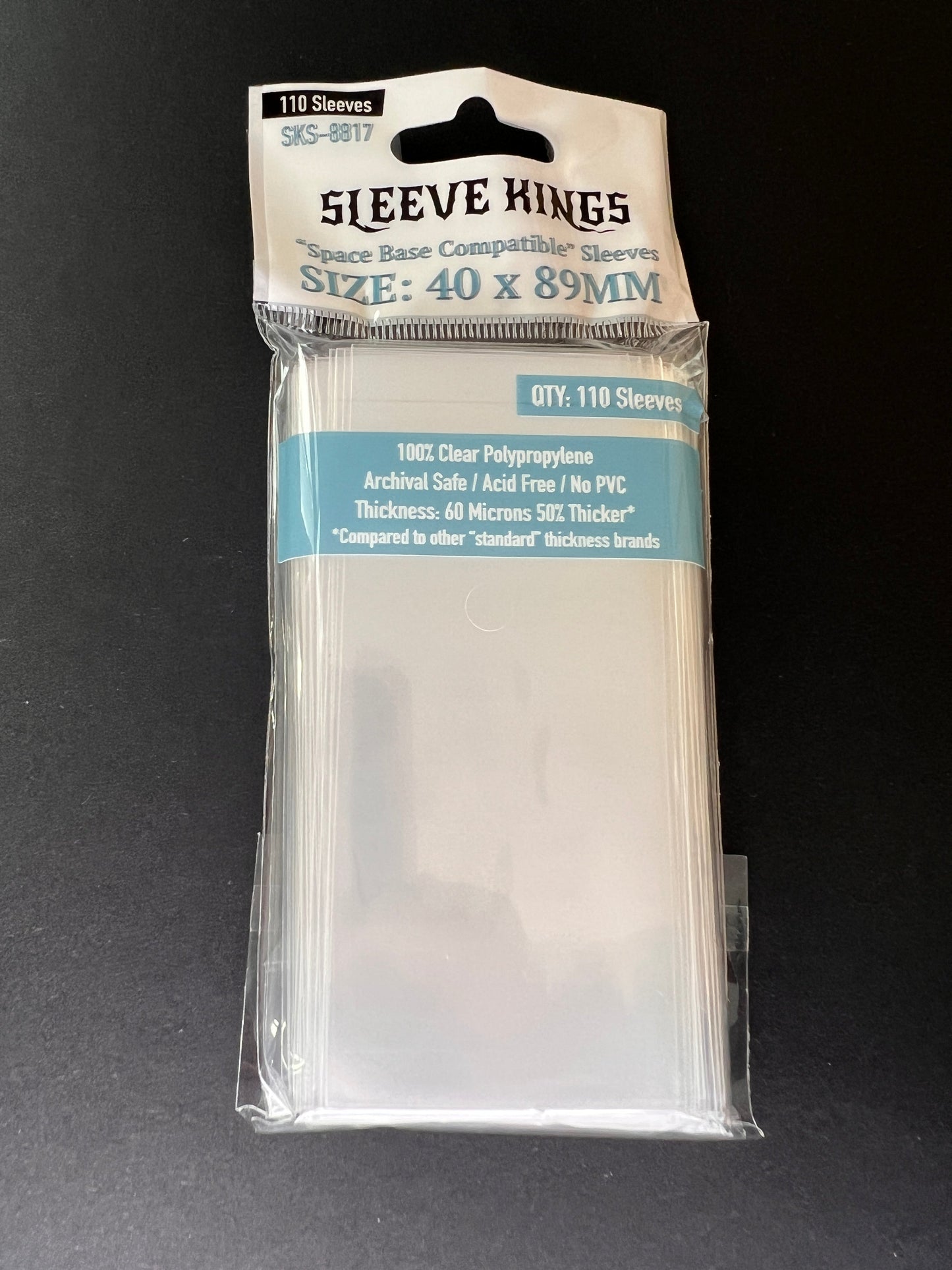 Sleeve Kings "Space Base Compatible" Sleeves (40x89mm) - 110 Pack, -SKS-8817