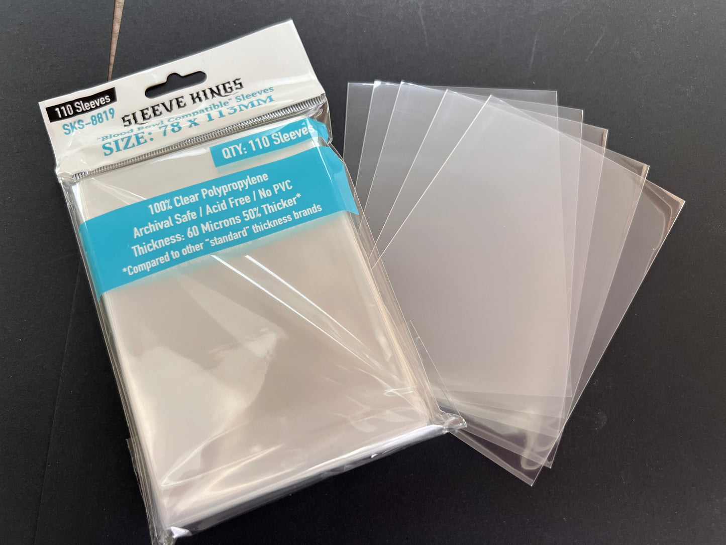 Sleeve Kings "Blood Bowl Compatible" Sleeves (78x113mm) -110 Pack -SKS-8819