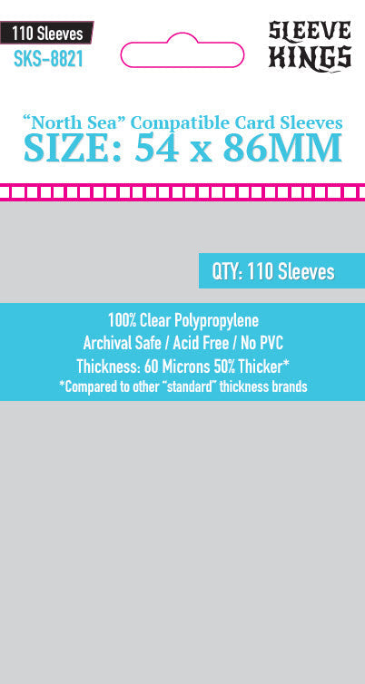 "North Sea Compatible" Sleeves (54x86mm) - 110 Pack, SKS-8821