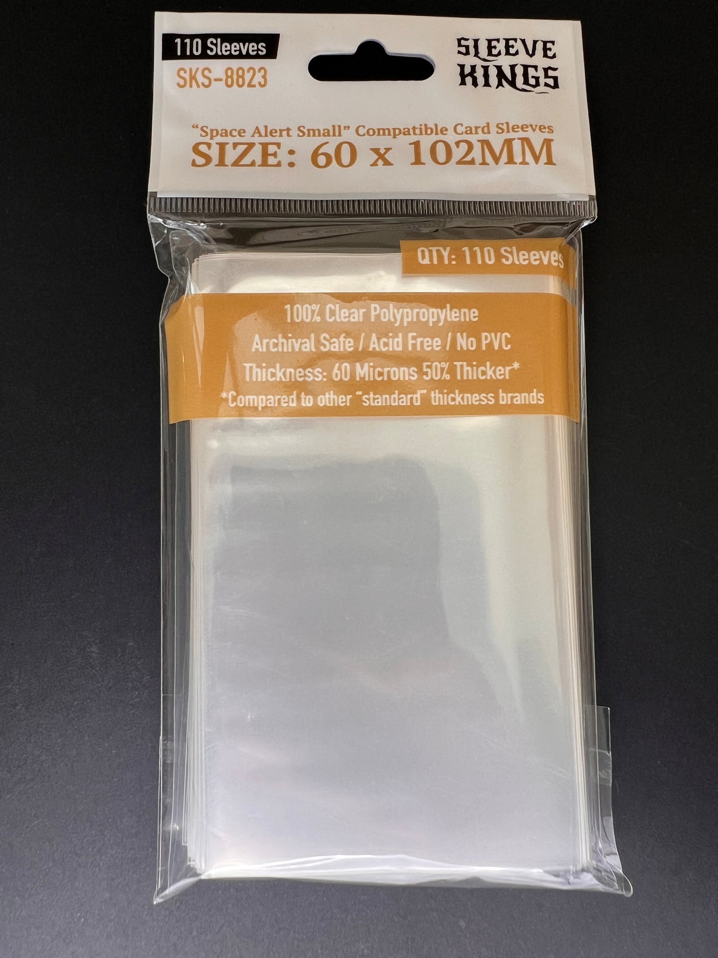 "Space Alert Compatible" Sleeves (60x102mm) - 110 Pack, SKS-8823
