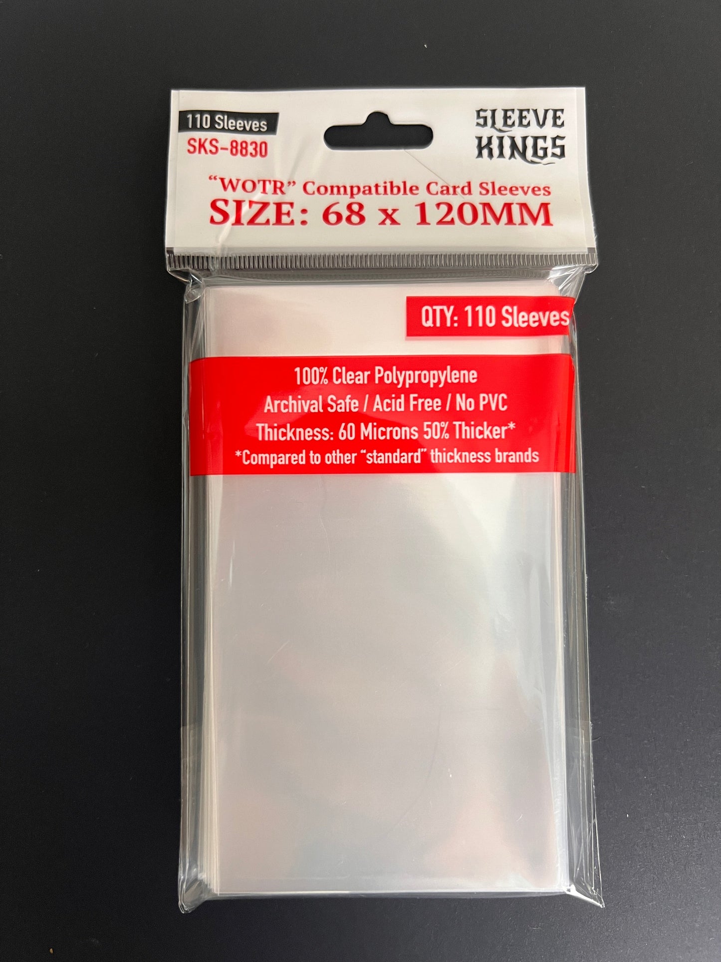 "WOTR Perfect Compatible" Sleeves (68x120mm) - 110 Pack, SKS-8830