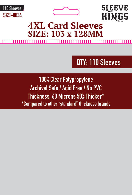 Sleeve Kings "4XL" Sleeves (103x128) - 110 Pack, SKS-8834