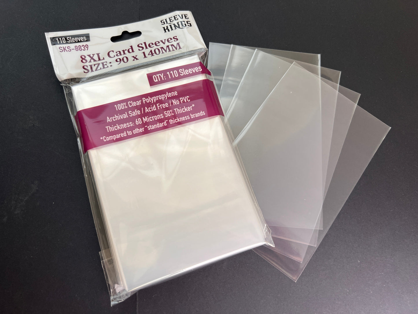 "8XL" Sleeves (90x140 MM)  (Castle von Loghan, Phantom: Treasures of Drakon) - 110 Pack, SKS-8839