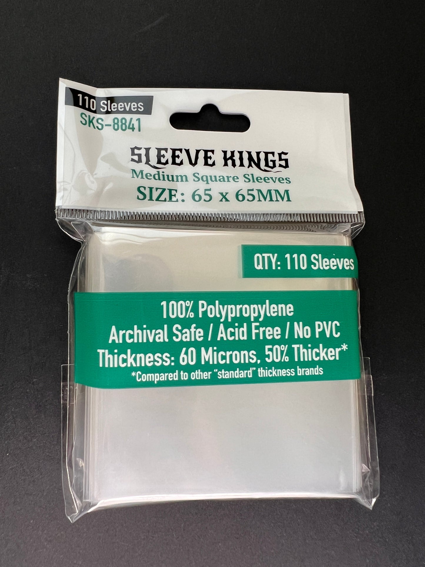 Medium Square Sleeves (65x65 MM) 110 Pack, 60 Microns SKS-8841