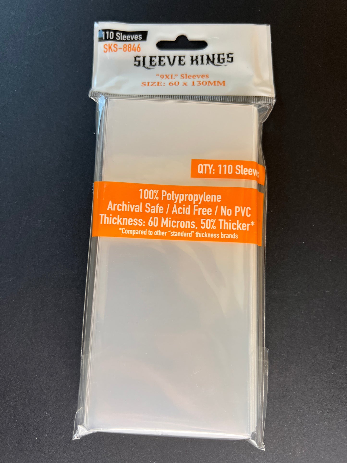 9XL Sleeves (60 X 130 MM) 110 Pack, 60 Microns , SKS-8846