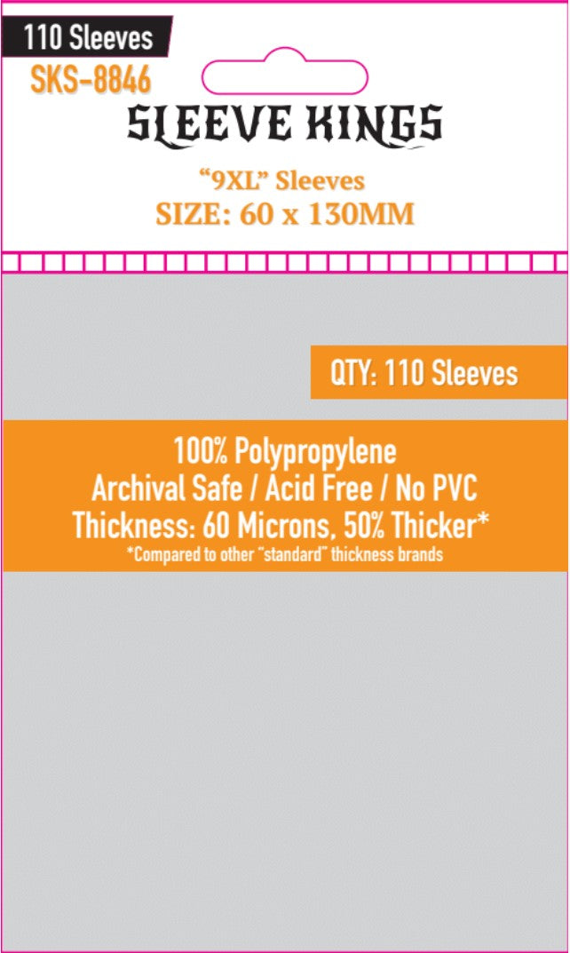 9XL Sleeves (60 X 130 MM) 110 Pack, 60 Microns , SKS-8846