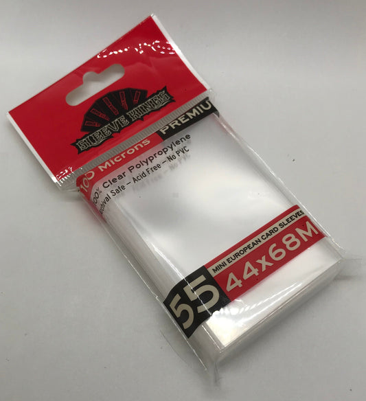 Premium Mini European Card Sleeves (44x68mm) -55 Pack, 100 Microns, SKS-9902