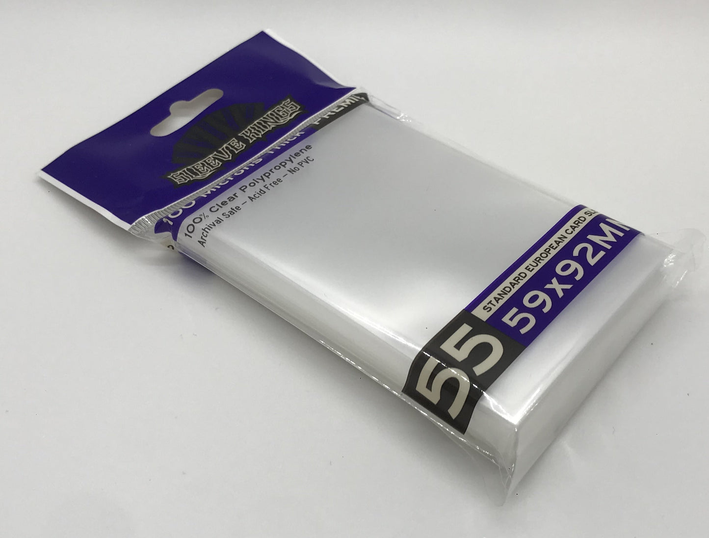 Premium Standard European Card Sleeves (59x92mm) -55 Pack, 100 Microns, SKS-9904