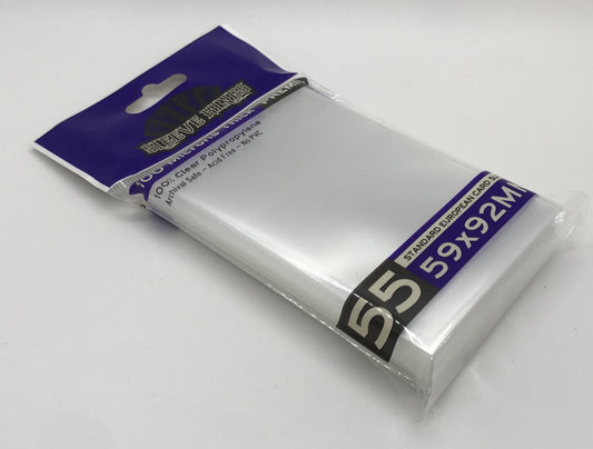 Premium Standard European Card Sleeves (59x92mm) -55 Pack, 100 Microns, SKS-9904