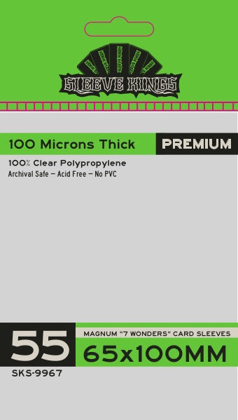 Magnum "7 Wonders" Card Sleeves (65X100mm) -55 Pack, 100 Microns, SKS-9967