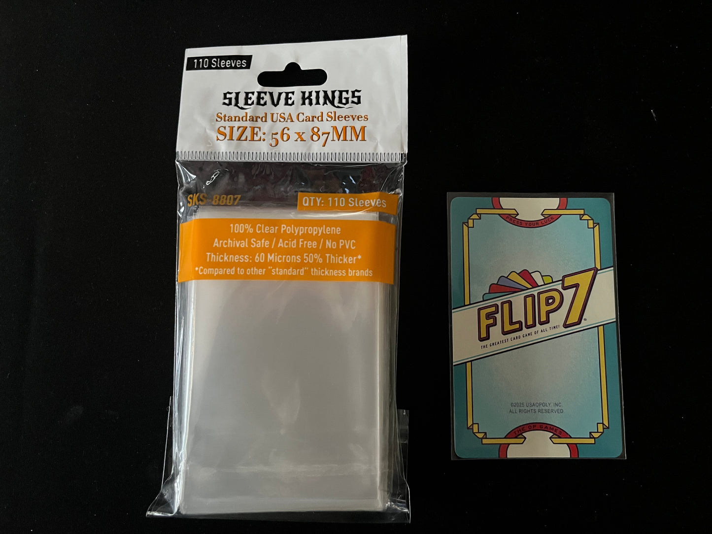 Flip 7 Compatible Card Sleeve Bundle (8807 x 1)