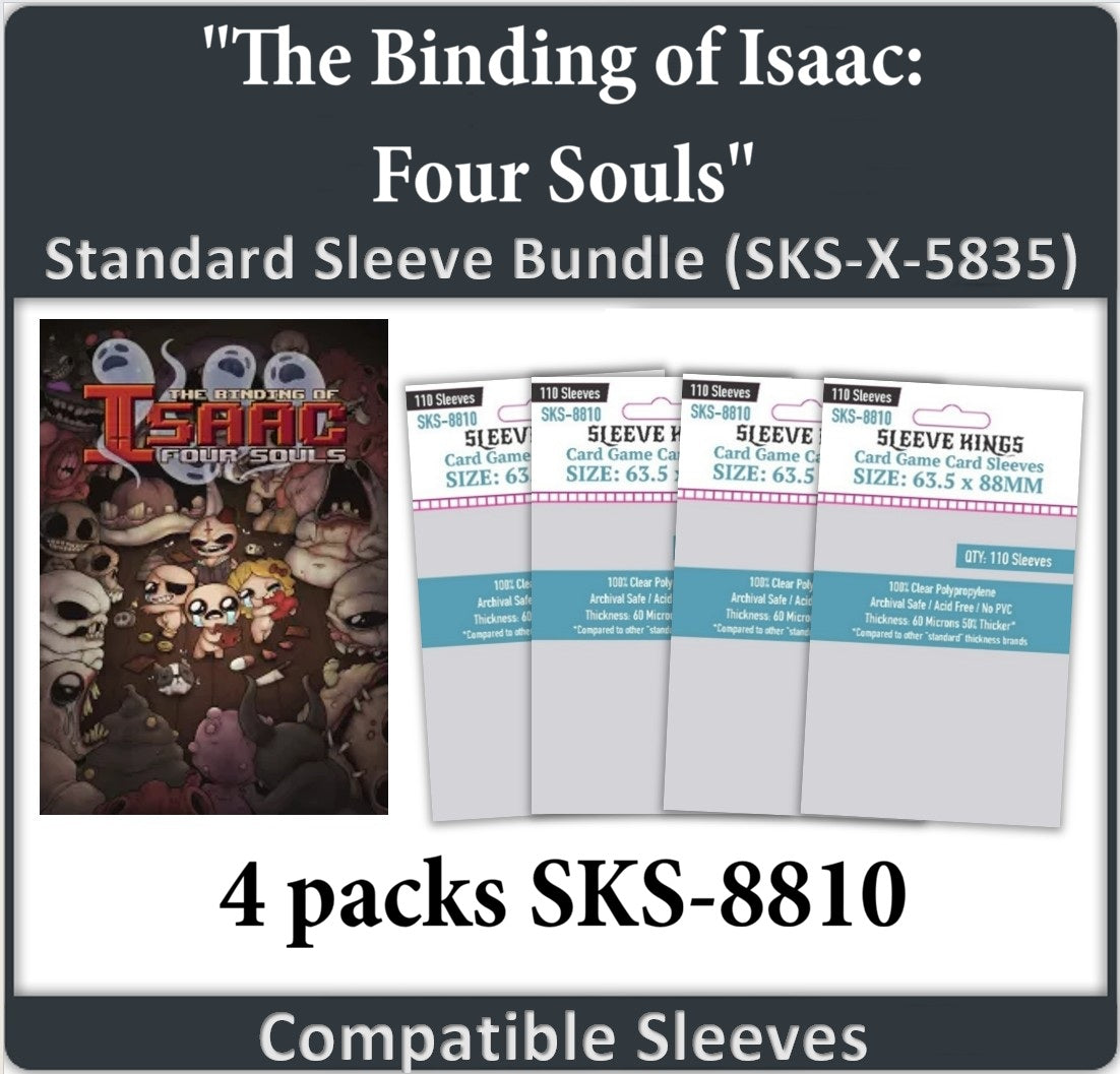 The Binding of Isaac: Four Souls Compatible Card Sleeve Bundle (8810 x 4)