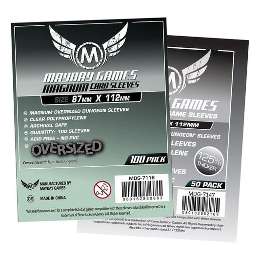 Munchkin Dungeon Sleeves - Magnum Oversized (87x112mm) -  - Mayday Games - 1