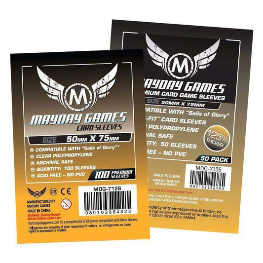 "Sails of Glory" Card Sleeves (50x75mm) -  - Mayday Games - 1