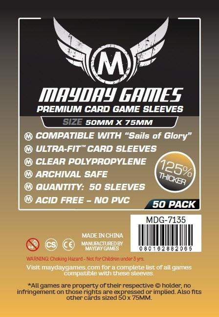 "Sails of Glory" Card Sleeves (50x75mm) - Premium (50 sleeves per pack) - Mayday Games - 2