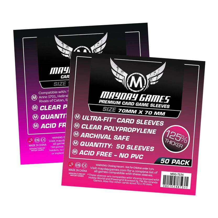 Square Card Sleeves - Small (70x70mm) -  - Mayday Games - 1