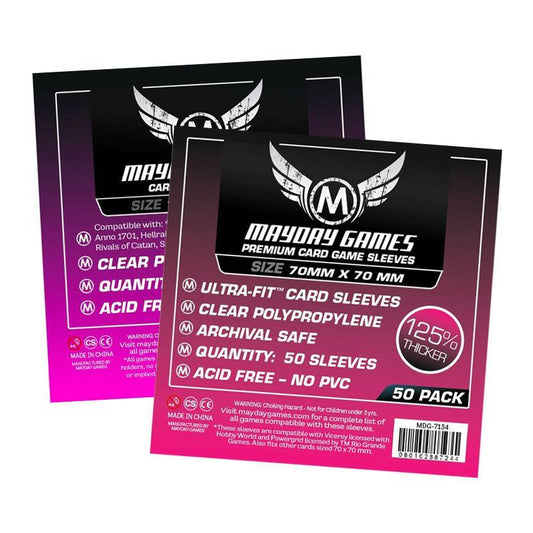 Square Card Sleeves - Small (70x70mm) -  - Mayday Games - 1