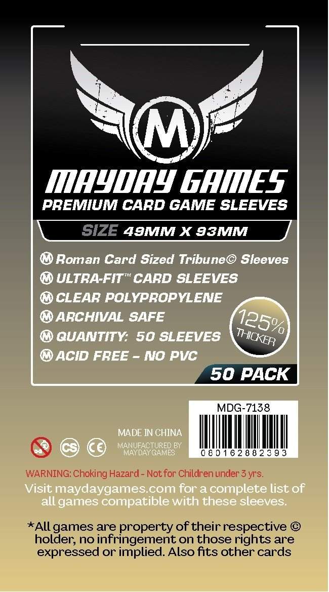Tribune Card Sleeves (49x93mm) -  - Mayday Games - 3
